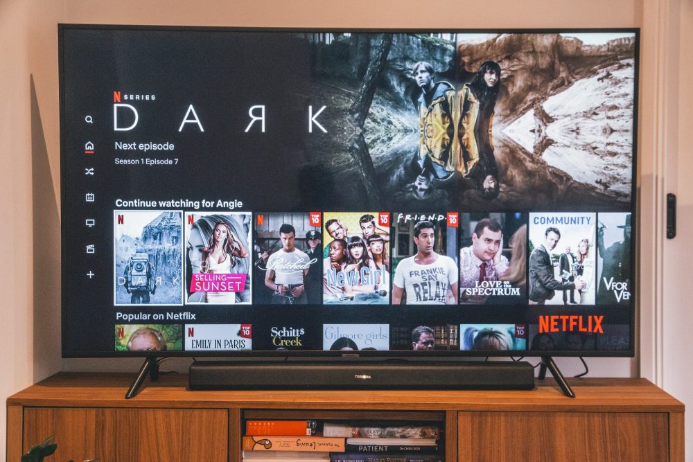 samsung tv on the table